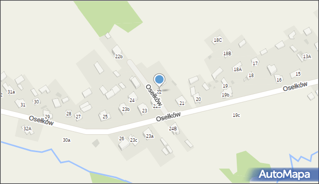 Łączna, Osełków, 22, mapa Łączna