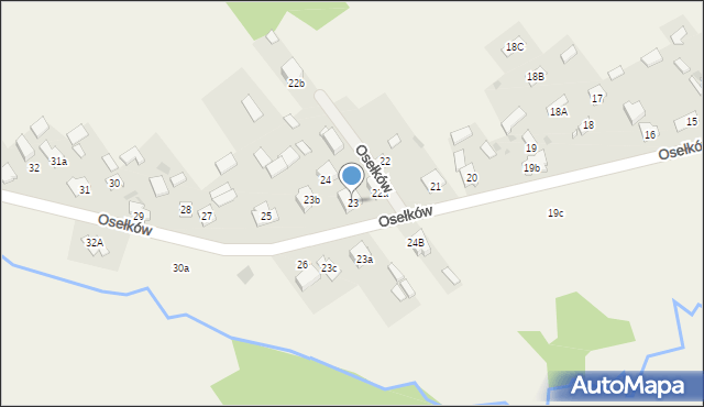 Łączna, Osełków, 23, mapa Łączna