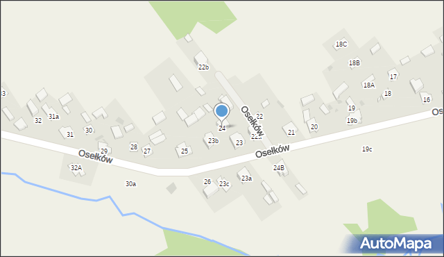 Łączna, Osełków, 24, mapa Łączna