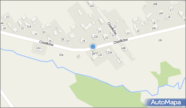 Łączna, Osełków, 26, mapa Łączna