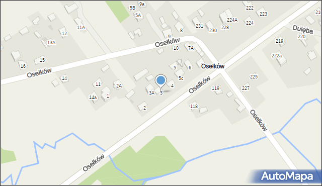 Łączna, Osełków, 3, mapa Łączna