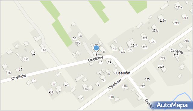 Łączna, Osełków, 9, mapa Łączna