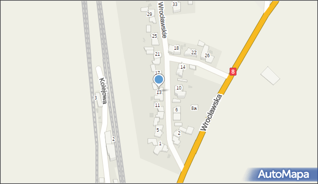 Łagiewniki, Osiedle Wrocławskie, 13, mapa Łagiewniki
