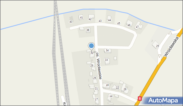 Łagiewniki, Osiedle Wrocławskie, 31, mapa Łagiewniki