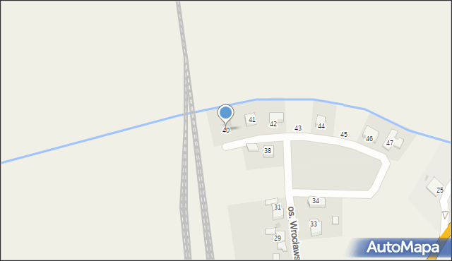 Łagiewniki, Osiedle Wrocławskie, 40, mapa Łagiewniki