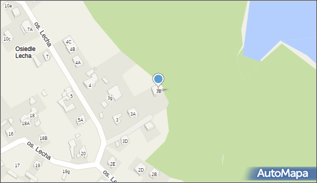 Łagów, Osiedle Lecha, 3B, mapa Łagów