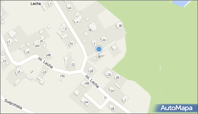 Łagów, Osiedle Lecha, 3D, mapa Łagów