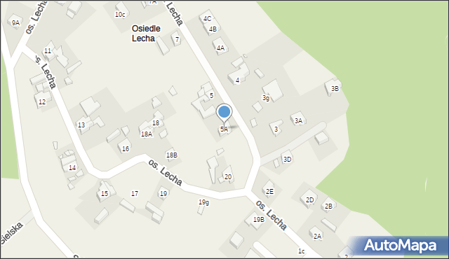 Łagów, Osiedle Lecha, 5A, mapa Łagów