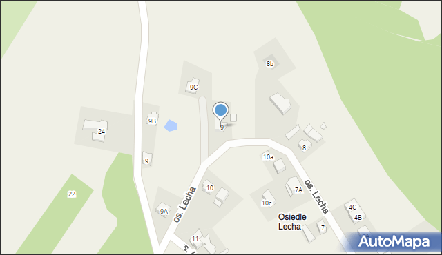 Łagów, Osiedle Lecha, 9, mapa Łagów