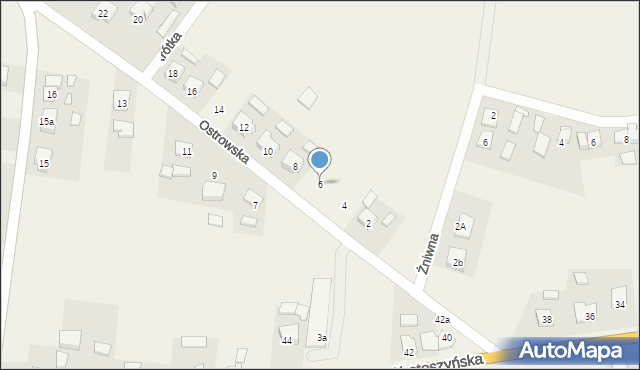 Łąkociny, Ostrowska, 6, mapa Łąkociny