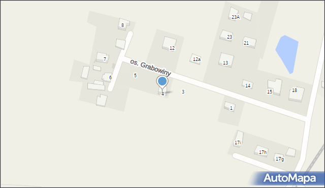 Łapalice, Osiedle Grabowiny, 4, mapa Łapalice