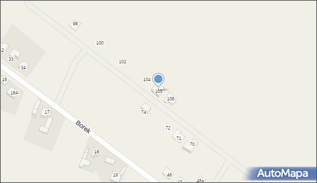 Laski, Osiedle Nowe, 105, mapa Laski
