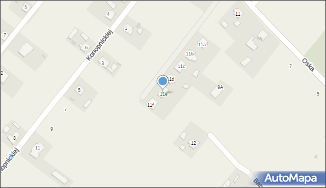Laskowice, Oska, 11e, mapa Laskowice