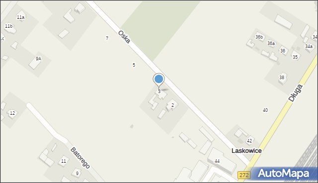 Laskowice, Oska, 3, mapa Laskowice