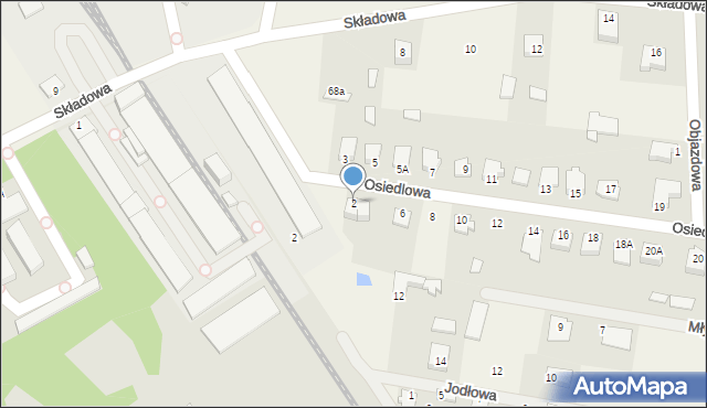 Ławy, Osiedlowa, 2, mapa Ławy