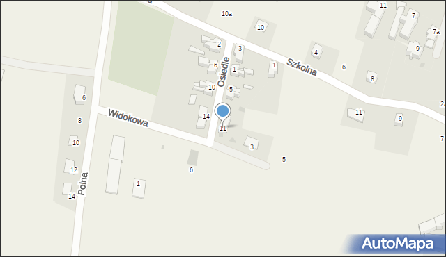 Łażany, Osiedle, 11, mapa Łażany