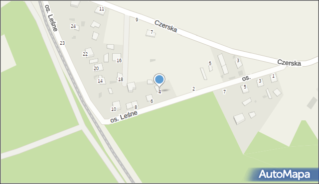 Łążek, Osiedle Leśne, 4, mapa Łążek