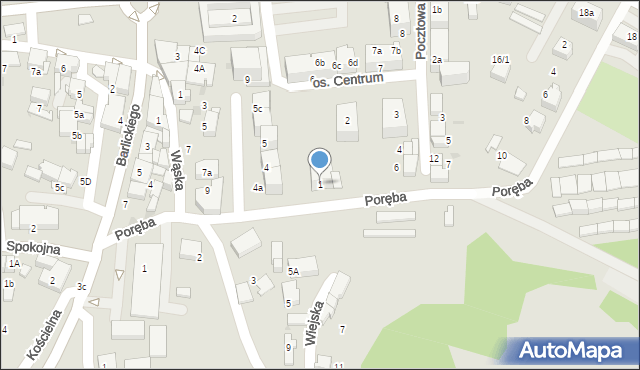 Łaziska Górne, Osiedle Centrum, 1, mapa Łaziska Górne