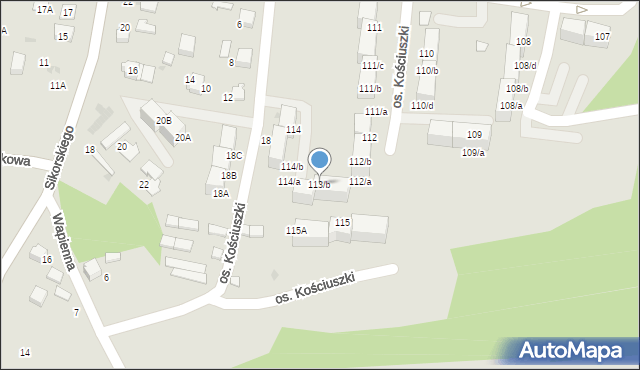 Łaziska Górne, Osiedle Kościuszki Tadeusza, gen., 113/b, mapa Łaziska Górne