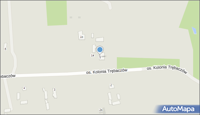 Łęczna, Osiedle Kolonia Trębaczów, 1, mapa Łęczna
