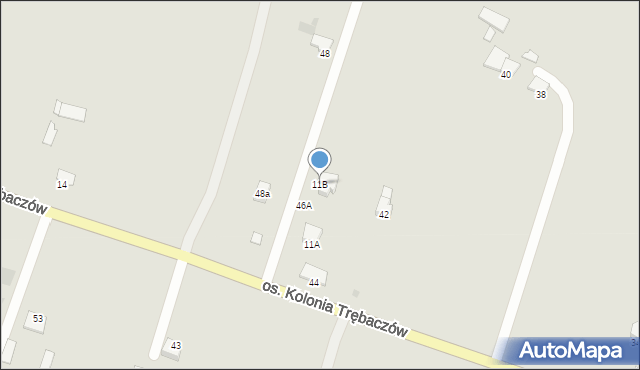 Łęczna, Osiedle Kolonia Trębaczów, 11B, mapa Łęczna