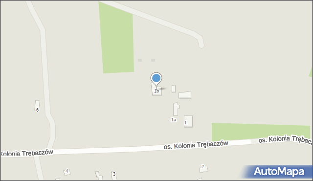 Łęczna, Osiedle Kolonia Trębaczów, 1b, mapa Łęczna
