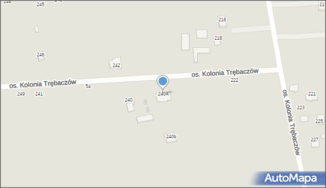 Łęczna, Osiedle Kolonia Trębaczów, 240A, mapa Łęczna