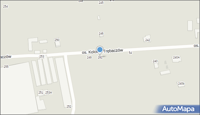 Łęczna, Osiedle Kolonia Trębaczów, 241, mapa Łęczna