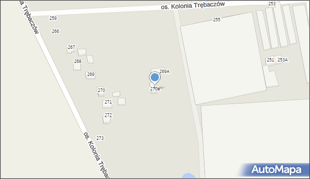 Łęczna, Osiedle Kolonia Trębaczów, 270a, mapa Łęczna