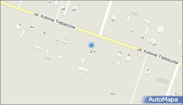 Łęczna, Osiedle Kolonia Trębaczów, 41, mapa Łęczna