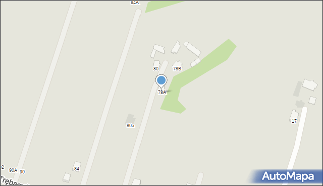 Łęczna, Osiedle Kolonia Trębaczów, 78A, mapa Łęczna