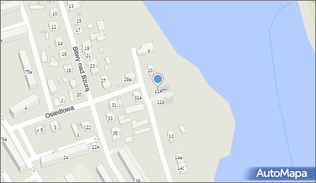 Łęczyca, Osiedlowa, 11A, mapa Łęczyca