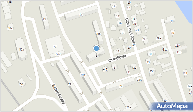 Łęczyca, Osiedlowa, 4, mapa Łęczyca