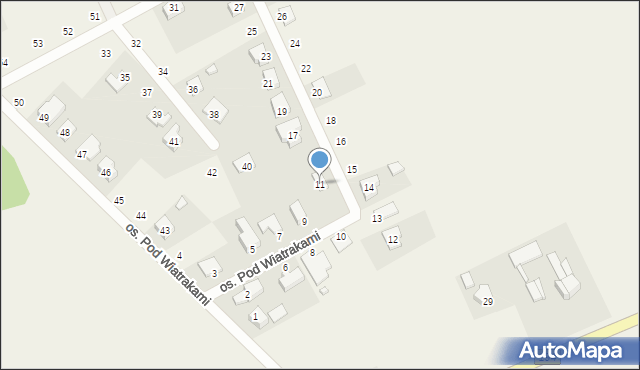 Lednogóra, Osiedle Pod Wiatrakami, 11, mapa Lednogóra