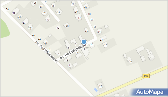 Lednogóra, Osiedle Pod Wiatrakami, 8, mapa Lednogóra