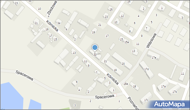 Łękno, Osiedle Przedwiośnie, 22, mapa Łękno