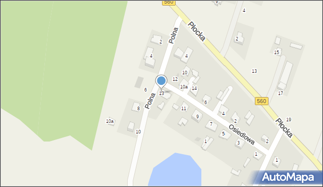 Lelice, Osiedlowa, 13, mapa Lelice