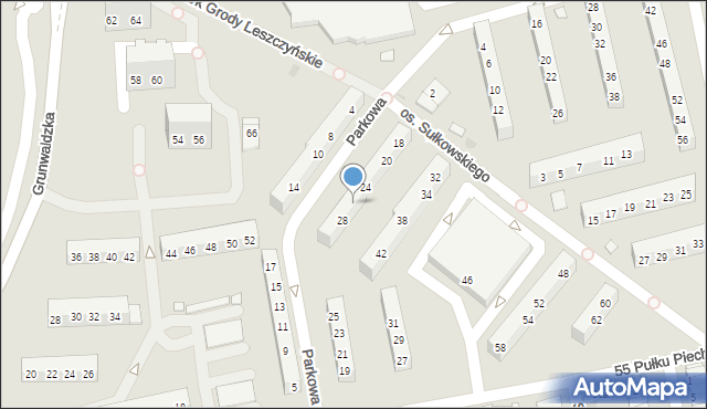 Leszno, Osiedle Sułkowskiego Józefa, 26, mapa Leszno
