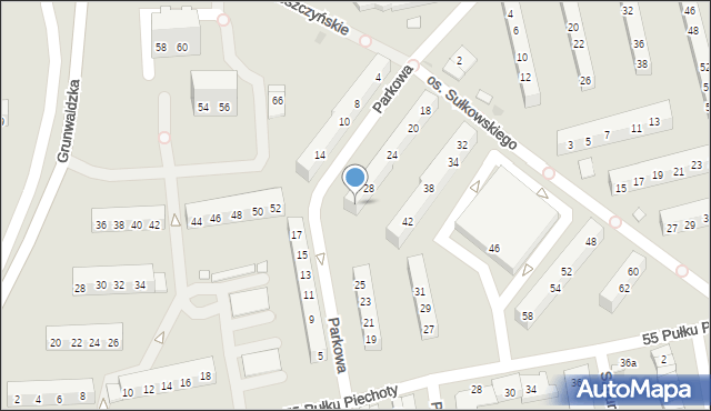 Leszno, Osiedle Sułkowskiego Józefa, 30, mapa Leszno