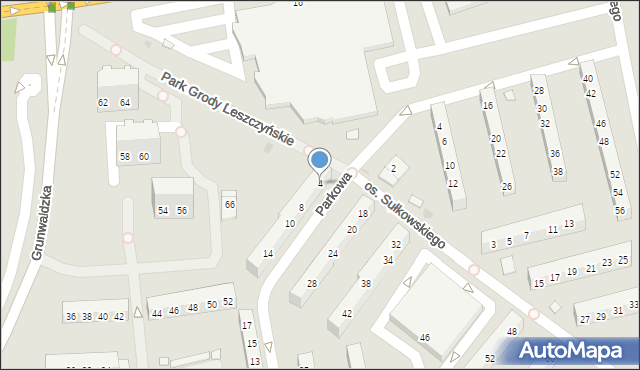 Leszno, Osiedle Sułkowskiego Józefa, 4, mapa Leszno
