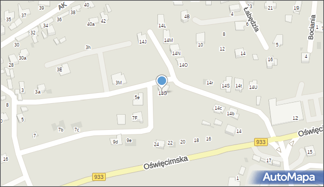 Libiąż, Oświęcimska, 14G, mapa Libiąż