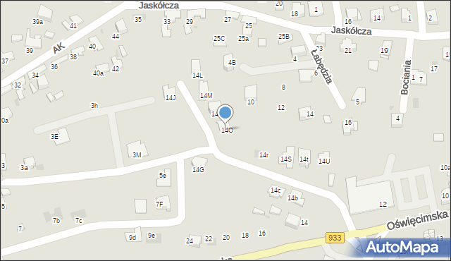 Libiąż, Oświęcimska, 14O, mapa Libiąż