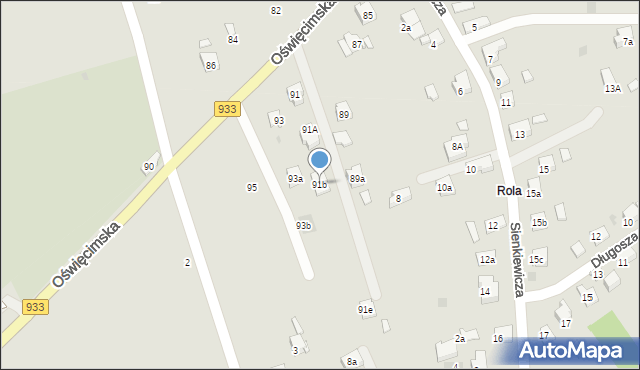Libiąż, Oświęcimska, 91b, mapa Libiąż
