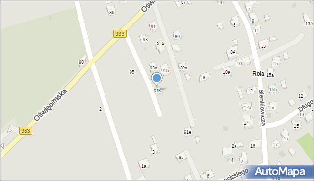 Libiąż, Oświęcimska, 93b, mapa Libiąż