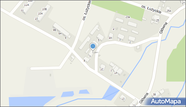 Lipinki Łużyckie, Osiedle Łużyckie, 7A, mapa Lipinki Łużyckie