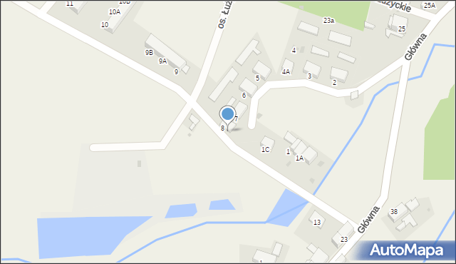 Lipinki Łużyckie, Osiedle Łużyckie, 8A, mapa Lipinki Łużyckie