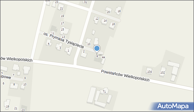 Lipno, Osiedle Prymasa Tysiąclecia, 4, mapa Lipno