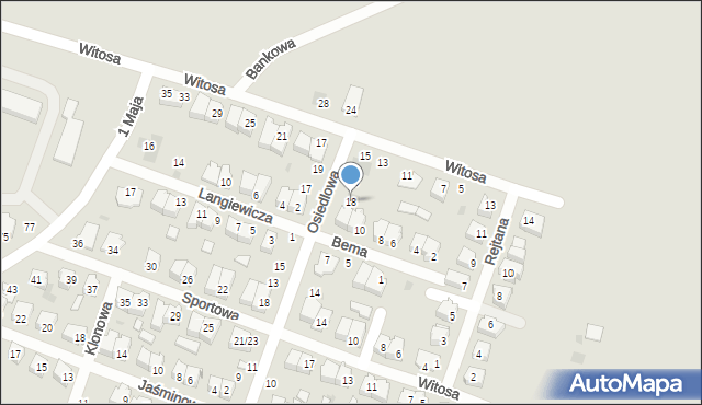 Lipsko, Osiedlowa, 18, mapa Lipsko