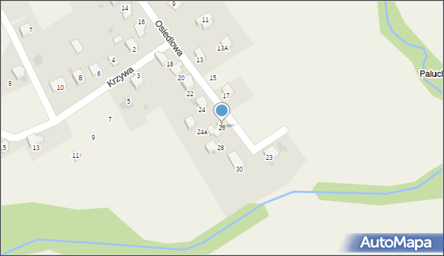 Łodygowice, Osiedlowa, 26, mapa Łodygowice