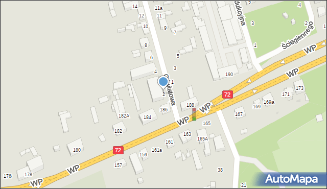 Łódź, Oświatowa, 2, mapa Łodzi
